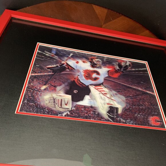 Calgary Flames Miikka Kiprusoff 3D Lenticular Framed Print - Sea of Red READ - Picture 1 of 16